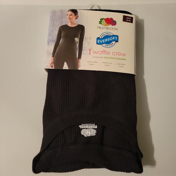 Fruit of the Loom Tops - Fruit of the Loom Small Waffle Crew